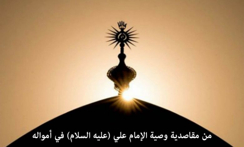 من مقاصدية وصية الإمام علي (عليه السلام) في أمواله