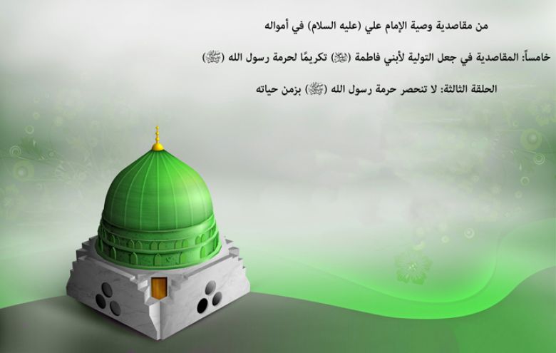 من مقاصدية وصية الإمام علي (عليه السلام) في أمواله....