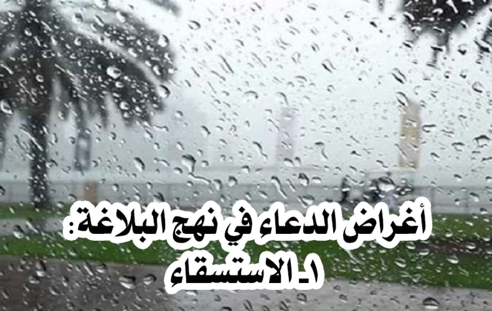 أغراض الدعاء في نهج البلاغة: 1- الاستسقاء